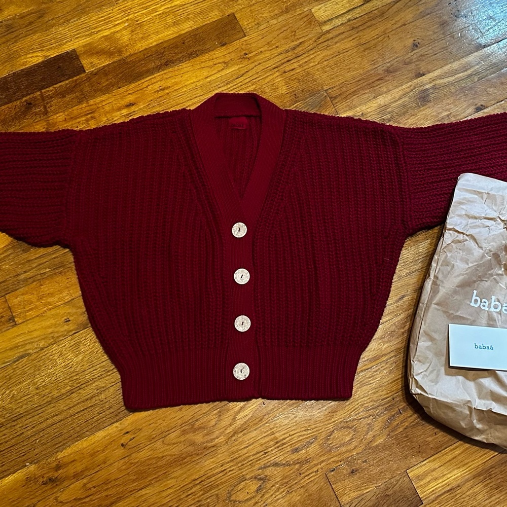 Babaa cotton cardigan no 18 in Persephone